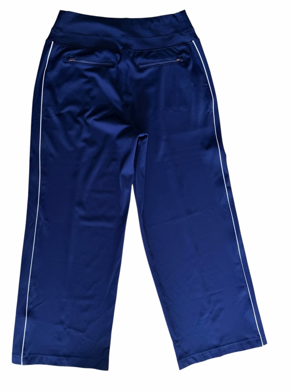 Athleta Venice Wide Leg Travel Pants Eclipse with Racer Stripe Women’s L - Picture 7 of 10